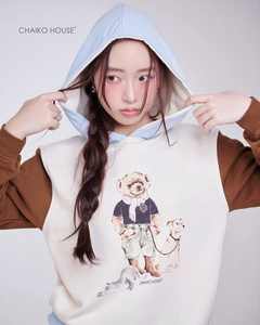 Ethan เสื้อฮู้ดแบบสวมศีรษะสำหรับผู้หญิงและผู้ชาย, เสื้อมีฮู้ดแบบรูดซิปแขนยาวพิมพ์ลายการ์ตูนผ้าฝ้าย100% เทอร์รี่360 GSM - Product Image 3