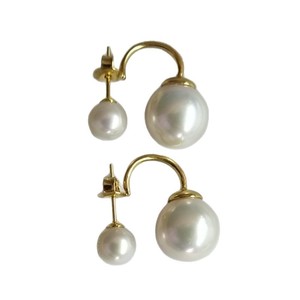 Pendientes de Plata de Ley S925 con Perlas Redondas de Agua Dulce Blancas de 11-12 mm con Ligeras Imperfecciones y Pequeños Pendientes de Perlas Múltiples de 5-6 mm - Product Image 5