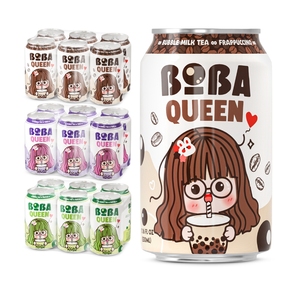 Muestra Gratuita de Bebida, Fabricante de Boba Queen, Bebidas de Té de Burbujas Enlatadas de 330 ml, Té con Leche con Perlas de Boba, Sabor Original - Product Image 3