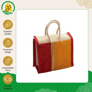 Bolsas de Compras Reutilizables Plegables de Alta Calidad, Bolsa de Yute Impermeable con Patrón Geométrico, Promocional, de Proveedor Indio - Product Image 2