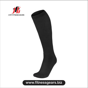 Chaussettes de compression montantes respirantes en nylon pour le football, sans coutures, pour la course et l'entraînement, couleur unie, pour adultes, été - JUST FITNESS GEARS - Product Image 2