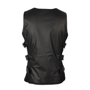 Chaleco Estilo Guerrero Gótico con Botones, Remaches Decorativos, Hebillas y Cremallera Frontal OEM DOM - Product Image 4