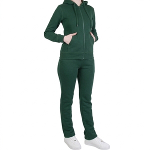 <b>Women</b> Cotton Blend Tracksuit Crewneck Sweatshirt Straight Leg Pants Casual Two Piece Matching <b>Lounge</b> Wear Set - Product Image 2