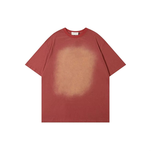 T-shirt en coton noir surdimensionné pour homme, couleur unie, décontracté, à manches courtes, tricoté, teint uni, pour l'été - Product Image 6