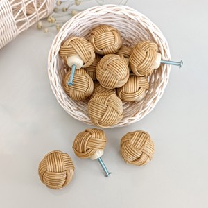 Poignée de porte en rotin durable, accessoires de luxe pour portes, poignées de porte tressées de qualité supérieure - Product Image 2