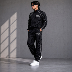 Custom Men Nylon Tracksuit <b>Set</b> Waterproof Windbreaker Jacket Jogger Pants <b>Set</b> - Product Image 1