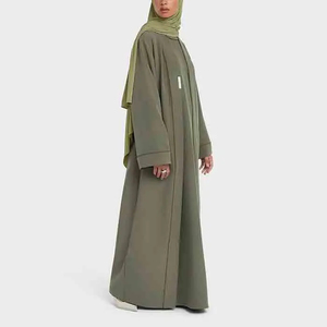 Quick Dry Breathable Ladies Abayas Long Sleeves Top Quality <b>Abaya</b> Wholesale Muslim Ladies <b>Abaya</b> in Solid Color OEM Services - Product Image 2
