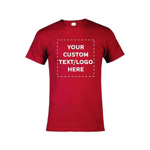เสื้อยืดแขนสั้นแบบยูนิเซ็กซ์-พิมพ์ลายสกรีนด้านหน้า-แพ็คขายส่งแบบกำหนดเองได้-สีแดงสะดุดตา-เสื้อผ้าคุณภาพพรีเมียมสำหรับ - Product Image 1