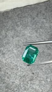 Émeraude naturelle de 2,62 carats certifiée GIA, provenant de la mine de Zambie, taille octogonale à facettes, vert vif, pierre précieuse en vrac pour bijoux de luxe sur mesure - Product Image 2