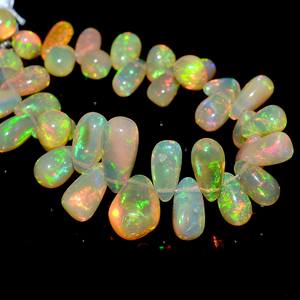 Ópalo Etíope AAA de 6x4mm-8x5mm, cuentas sueltas en forma de lágrima, ópalo de fuego Welo amarillo natural para la fabricación de joyas. - Product Image 2