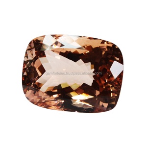 Cojín de color melocotón Rosa morganita corte Rectangular melocotón morganita alta calidad certificada venta al por mayor morganita Rosa suelta OEM - Product Image 5