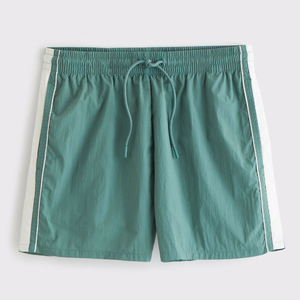 Pantalones cortos deportivos para hombre, de color sólido, con cordón ajustable, holgados, transpirables, para verano, playa y deportes, de nailon, para gimnasio, correr, de secado rápido - Product Image 5