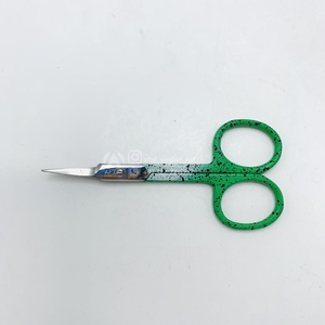 High Quality Stainless Steel Cuticle <b>Nail</b> Scissors Transparent Blue with Sharp Curved/Straight Blade for Daily Use Beauty Type - Product Image 5
