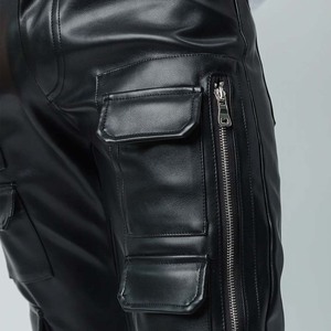 Pantalones de cuero para hombre, diseño moderno, pantalones de cuero premium para uso diario, pantalones de cuero negros para hombre, estilo de moda. - Product Image 4