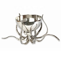 Refroidisseur à vin en aluminium nickelé de haute qualité avec bol en acier inoxydable, outils de bar en métal d'Inde, bol à glace