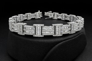 Good Quality Moissanite Hiphop Bracelet Jewelry Accessory for <b>Men</b> Women Wedding and Party Wear Available At Affordable Price - Product Image 6