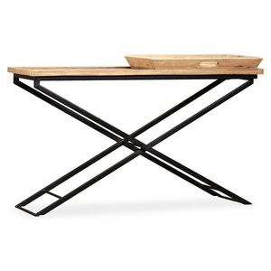 Grande Tavolo Console Staccabile in Legno di Mango Marrone Massiccio - Product Image 4
