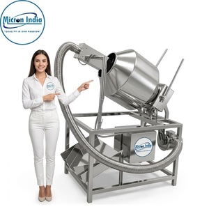 Industrial Electric Drum Roaster Machine Stainless Steel Micron India 440V 100kg/hr Plastic SS304/316 for Nuts Seeds Grains - Product Image 4