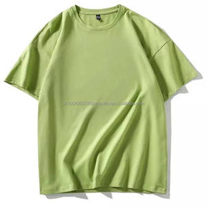 Custom Oversized 220gsm Cotton Breathable <b>T</b>-<b>Shirts</b> <b>Men</b> Heavy Weight Plain Crew <b>Neck</b> <b>High</b> Street Style Made Jersey - Product Image 5