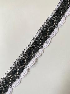Wholesale Handmade Colorful Customized Color Striped Polyester Crochet Narrow Lace Crown Flower Border Fringe Trim - Product Image 4