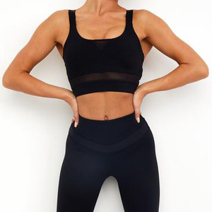 Wholesale Women High Support Backless Crop Bra Lightweight Gym Yoga Running Set Custom Plus Size Logo Breathable Silk - Product Image 3