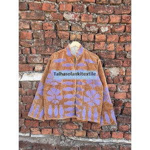 Boho Chic <b>Jacket</b> Handmade <b>Velvet</b> Suzani Embroidered <b>Jacket</b> Coat <b>Women's</b> Party Wear Coat With Two Side Pocket - Product Image 5