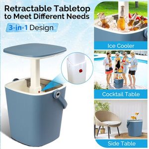 Tavolino Frigorifero Portatile da Esterno da 4 Galloni con Maniglia e Coperchio Apribottiglie - Resistente a Tutte le Condizioni Atmosferiche - Product Image 5