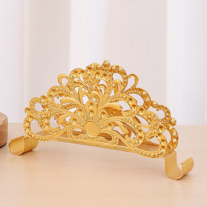 Luxury Metal Napkin Holder for Dining Table Decor <b>Paper</b> Tissue Rack for Home <b>Kitchen</b> Decor Vintage Style Functional Organizer - Product Image 2