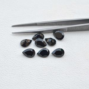 Alluring AAA Grade 9x11mm spinelle noir naturel poli à la main pierre de poire facette calibrée pierres précieuses en vrac pour sertissage de bijoux - Product Image 1