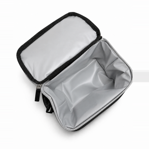 Sac isotherme noir grande capacité, sac à déjeuner thermique, sac de rangement alimentaire portable avec fermeture éclair pour pique-nique - Product Image 4
