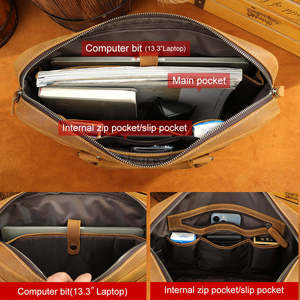 Bolsa de Viaje de Lujo de Poliéster, Bolsa de Deporte para Hombre, Impermeable, con Cierre de Cremallera, Cuero Genuino, Venta al Por Mayor - Product Image 6