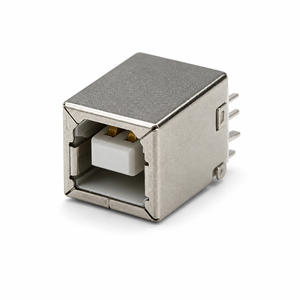 Connecteur USB 2.0 Type B Femelle à Angle Droit de Qualité Médicale, Finition Contact Doré, Soudure DIP, Thermoplastique Haute Température pour Appareils OEM - Product Image 1