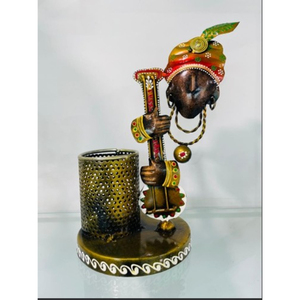 Support de Musicien Ethnique Tribal en Métal avec Design Amovible pour les Célébrations de Diwali et de Régime de Retraite - Product Image 2