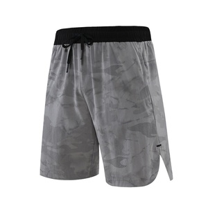 Alta calidad 90% Nylon 10% Spandex secado rápido camuflaje elástico correr entrenamiento atlético baloncesto pantalones cortos de longitud media para hombres - Product Image 3