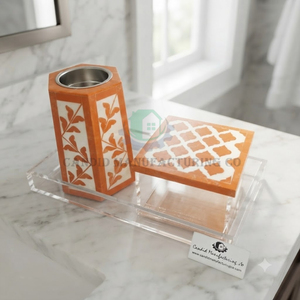 Quemador de Incienso de Resina Mubkhar, Juego de Porta Incienso Hexagonal con Bandeja y Caja, Difusor Aromático para Uso Religioso - Product Image 2