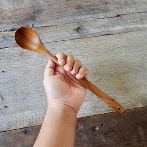 REHMAN CRAFT Cuchara de Cocina de Madera de Diseño Coreano, Ecológica, Hecha a Mano, con Orificio para Colgar, Utensilio de Cocina Artesanal - Product Image 6