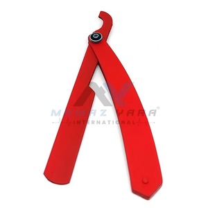 Professional Turkish Style Stainless Steel <b>Straight</b> Razor with Leather Case Red Paper Coated Handle Custom OEM Barber Shaving - Product Image 2