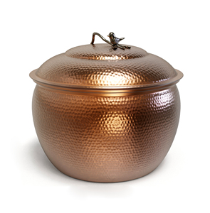 Support de tuyau d'arrosage en métal martelé de qualité supérieure, pot de rangement décoratif pour tuyau de jardin - Product Image 3