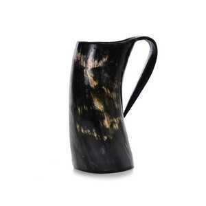 Tasses en corne de viking véritable, polies, écologiques, forme naturelle, légères, personnalisables, style moderne, capacité 400 ml, compatibles lave-vaisselle - Product Image 2
