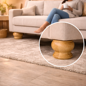Solid Wood Furniture Legs Round Bowl Shape <b>Sofa</b> Cabinet Table Legs Natural Wood Durable Replacement Parts for Home Furniture - Product Image 4