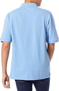เสื้อยืดโปโลสำหรับผู้ชายทรงหลวมเข้ารูปทำจากไมโครไฟเบอร์เสื้อยืดออกกำลังกายแบบลูกเรือ100% - Product Image 4