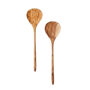 Ensemble d'ustensiles de cuisine écologiques en bois d'olivier, pinces et cuillères à salade faites à la main, antiadhésifs, outils de service en bois pour la cuisine - Product Image 1