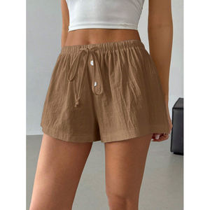 Pantalones Cortos Casuales de Mujer a Rayas con Cordón Elástico, Diseño Holgado de Verano, Novedad para el Hogar - Product Image 5