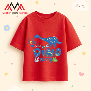 เสื้อยืดแขนสั้นผู้ชายพิมพ์ลายกราฟิกสีแดงลำลองผ้าฝ้ายสแปนเด็กซ์สไตล์สตรีทแวร์ชุดชายหาด - Product Image 1