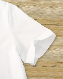 Men's White O-Neck Short Sleeve T-Shirt Regular Fit Casual Style 100% Cotton Jersey Fabric Solid Color Plain Dyed Knitted - Product Image 4