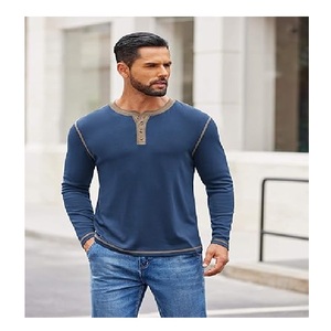 New available <b>top</b> quality Men's Fashionable Solid O Neck T Shirts Stylish Casual Long Sleeve T Shirts For Men From Bangladesh - Product Image 2