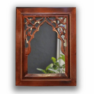 Cadre de miroir en bois sculpté à la main, décor floral, miroir mural décoratif pour la maison, le salon, la chambre, l'hôtel, décoration intérieure - Product Image 2
