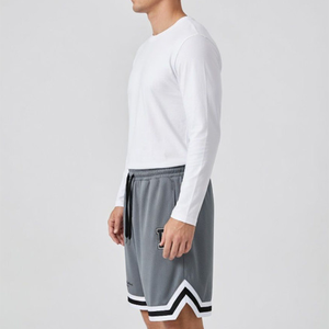 Shorts décontractés d'été pour hommes 100% coton, taille mi-haute, fermeture à cordon, séchage rapide, respirant, conception de logo personnalisé, vente en gros OEM - Product Image 1