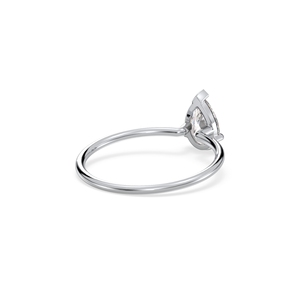 Bague de fiançailles solitaire REYES luxueuse en argent sterling 925 avec moissanite certifiée GRA pour femmes, plaquée or blanc 14 carats - Product Image 4