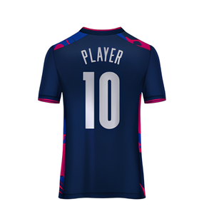 เสื้อฟุตบอลมืออาชีพ พิมพ์ลายแบบซับลิเมชั่น โพลีเอสเตอร์ 100% แห้งเร็ว คอวี แขนสั้น สำหรับผู้ใหญ่ ทั้งชายและหญิง เหมาะสำหรับการฝึกซ้อม - Product Image 1